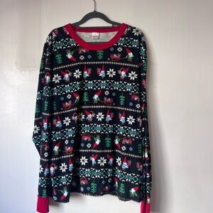 Hanna Andersson XL Men’s Christmas Pajama Top Gnome Sweet Gnome Fair Isle Print